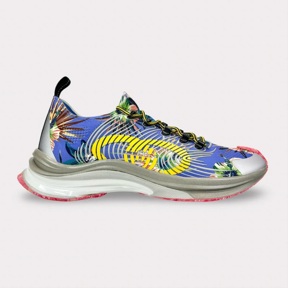 Gucci Technical Knit Floral Run Sneaker - Men’s 9.5